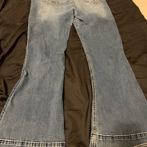 Rock & Roll Cowgirl Blue Flare Jeans High Rise made 100 cotton - Picture 6 of 11